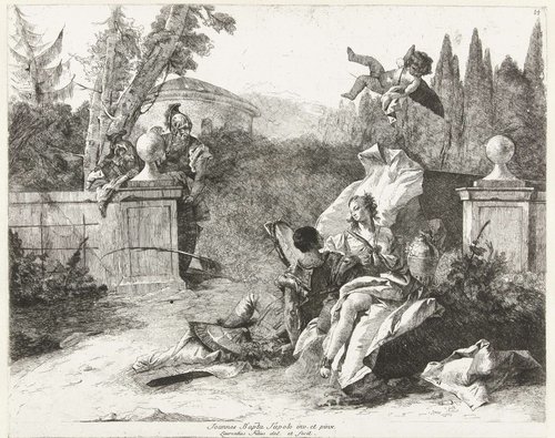 Rinaldo en Armida bespied door Ubaldo en Carlo