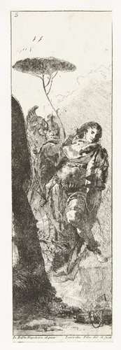 Rinaldo kijkt naar zichzelf in diamanten spiegel en verbreekt betovering