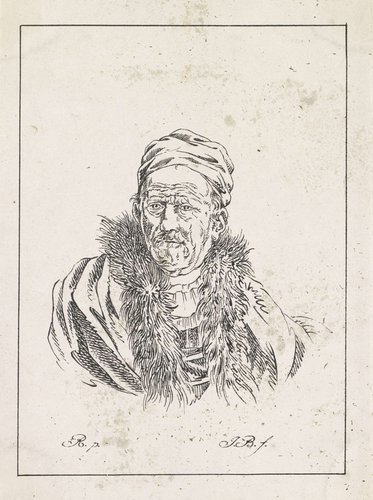 Mansportret naar Rembrandt