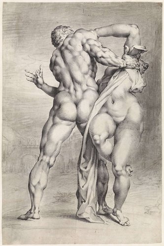 Roof van een Sabijnse vrouw, achteraanzicht