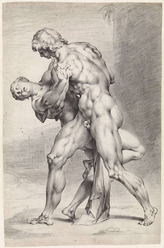 Roof van een Sabijnse vrouw, zijaanzicht