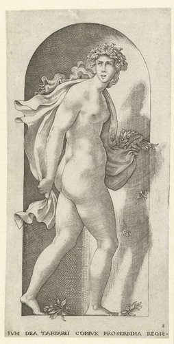 Proserpina met bloemen