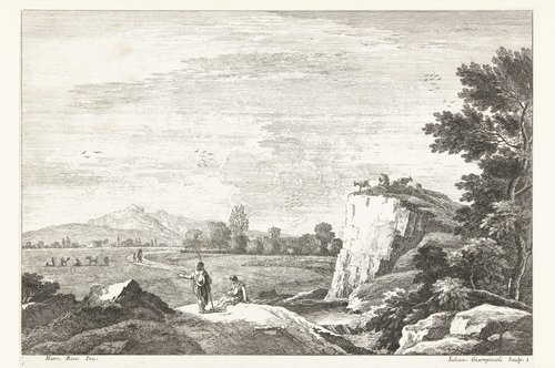 Landschap met enkele figuren
