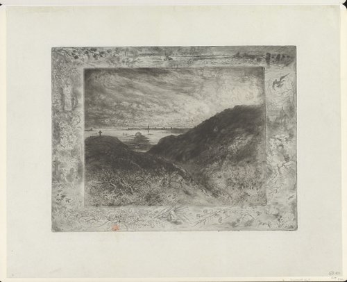 Duinlandschap met een gezicht op La Falaise, Baie de St. Malo