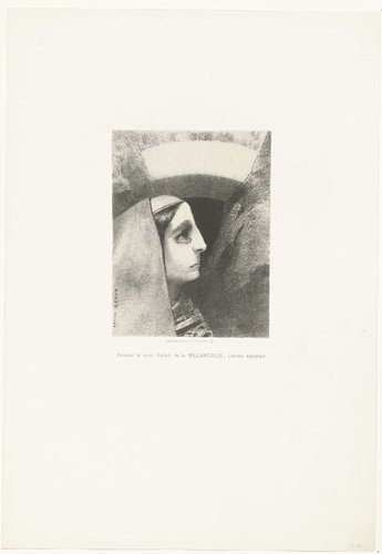 Voor de zwarte zon van de melancholie verschijnt Leonore by Odilon Redon