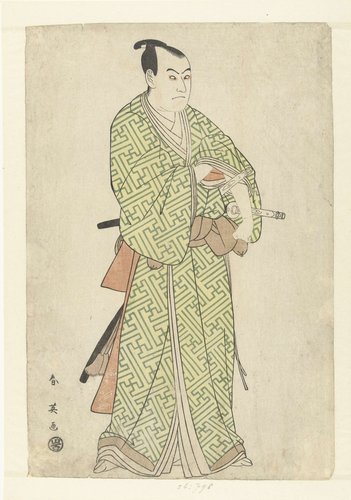 Acteursportret van Sawamura Sojuro III in de rol van Kakogawa Honzo