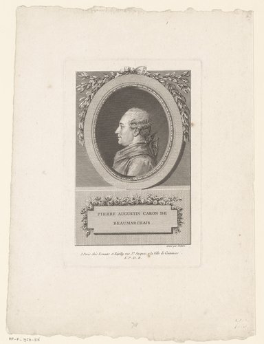 Portret van Pierre Beaumarchais