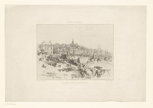Gezicht op de haven van Trouville