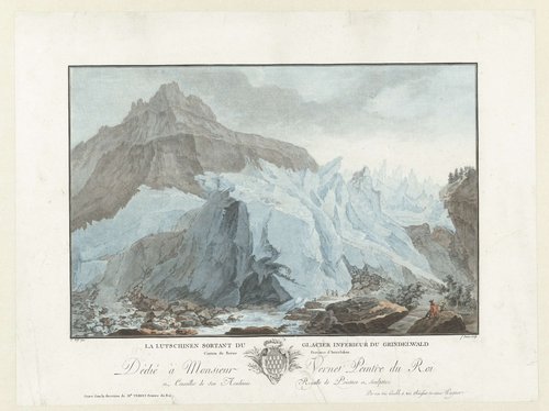 La Lutschinen sortant du glacier inférieur du Grindelwald. Canton de Berne Province d'Interlaken