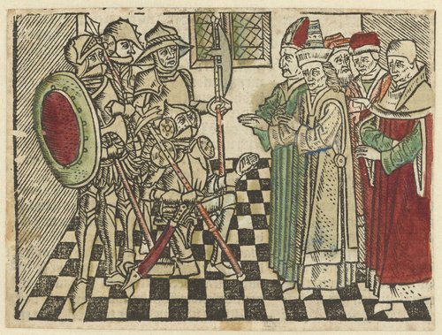 Soldaten berichten de hoge priesters dat Christus is herrezen