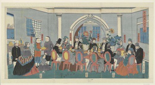 Five Nationalities at a Banquet