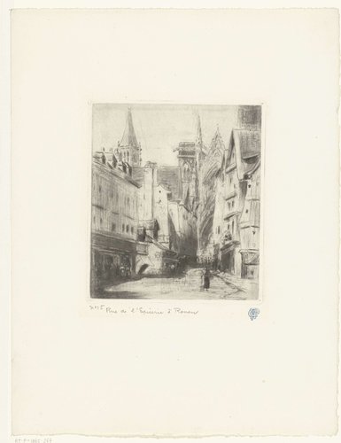 Rue de L'Epicerie in Rouen by Camille Jacob Pissarro