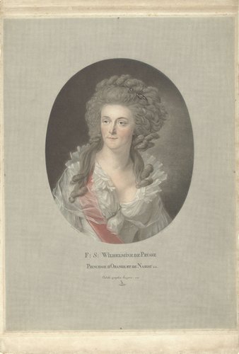 Portret van Wilhelmina van Pruisen, prinses van Oranje-Nassau