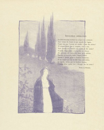 Illustration puor Invocation Memoriale d'Henri de Régnier