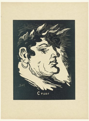 Hoofd van Julius Caesar met lauwerkrans by Georges d'Espagnat