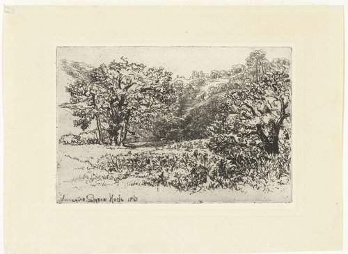 Landschap met een kudde dieren