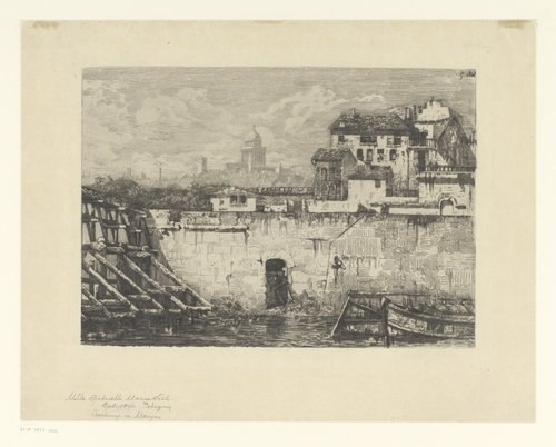 Gezicht op de Seine met op de achtergrond de koepel van het Pantheon
