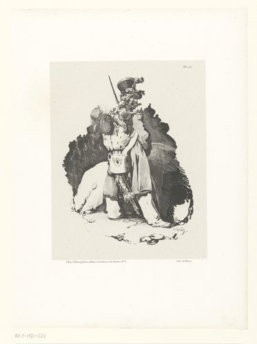 Schetsen in inkt en mezzotint by Nicolas Toussaint Charlet