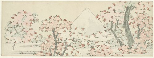 Fuji en kersenbloesem by Katsushika Hokusai
