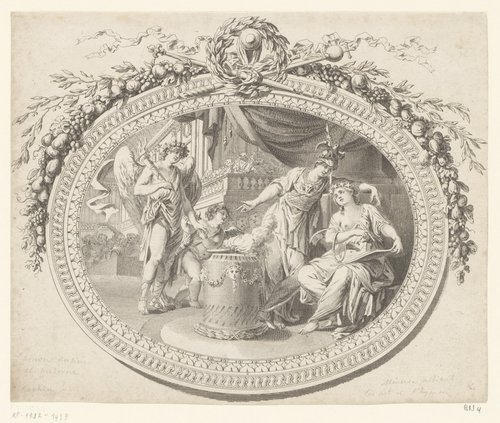 Allegorie op het huwelijk tussen Lodewijk XVI van Frankrijk en Marie Antoinette