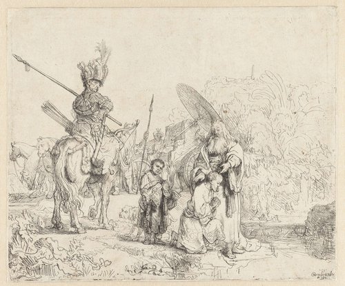 The baptism of the Eunuch by Rembrandt van Rijn