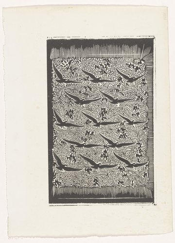 Ontwerp voor het schutblad van de gebonden editie van 'Kunst en samenleving'