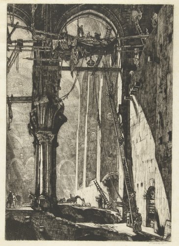 Demolition of St. James's Hall, interior