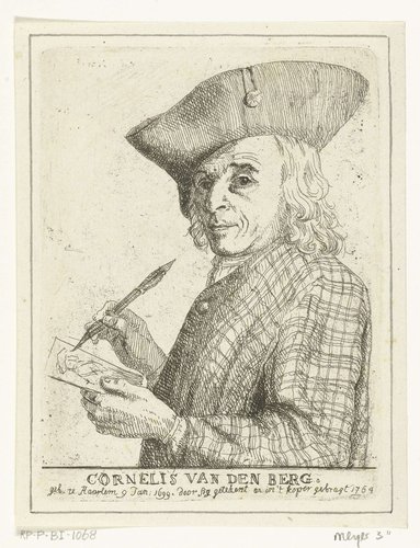 Zelfportret met pen en tekening