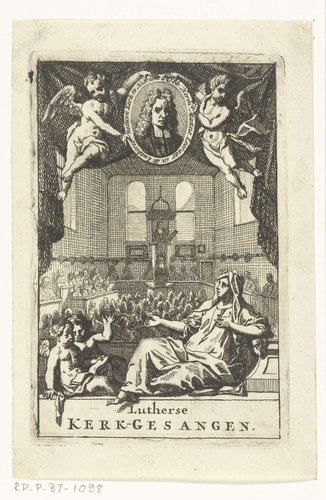 Kerkzaal van de Lutherse kerk in Haarlem