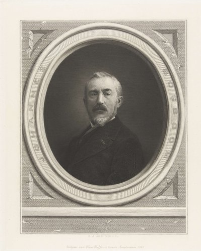 Portret van Johannes Bosboom by Petrus Johannes Arendzen