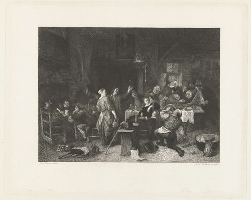 Prinsjesdag. Het gezelschap viert de geboorte van prins Willem III, 14 november 1660