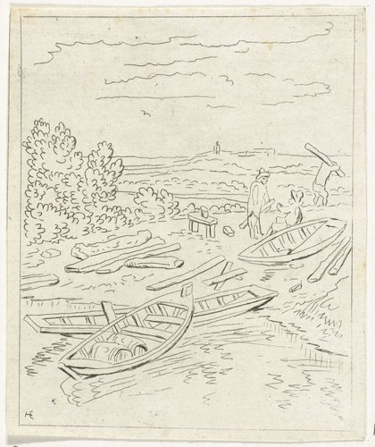 Roeiboten by Anthonie van den Bos