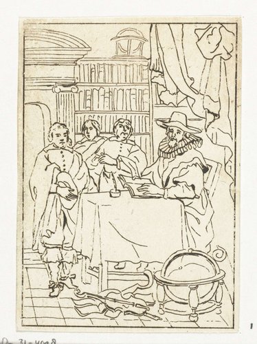 Geleerde in studeervertrek by Anthonie van den Bos