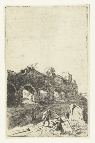 Ruïnes van het aquaduct van Mezza Via bij Rome