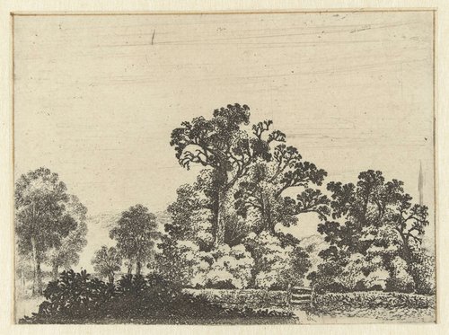 Landschap met gesloten hekje