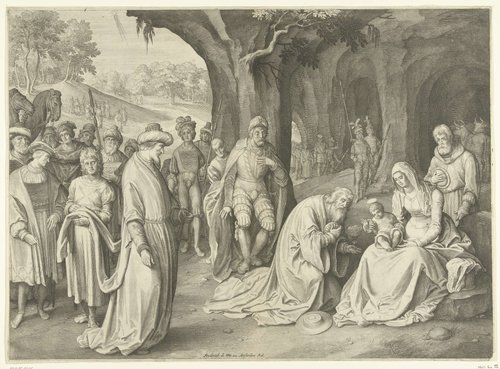 Aanbidding der koningen by Nicolaes de Bruyn