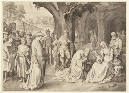 Aanbidding der koningen by Nicolaes de Bruyn