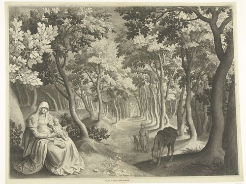 Landschap met de rust op de vlucht naar Egypte