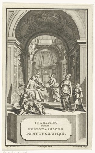 Titelblad voor Inleiding tot de Hedendaagsche Penningkunde, Amsterdam: 1717