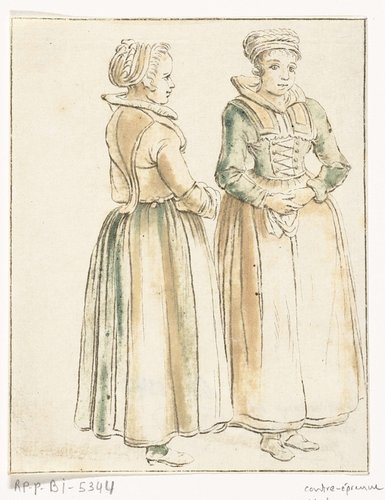 Twee staande vrouwen