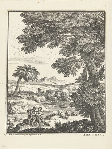 Landschappen met schaapsherders