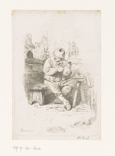 Dorpeling met een waterkan