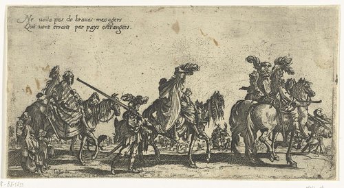 Zigeuners met paarden onderweg