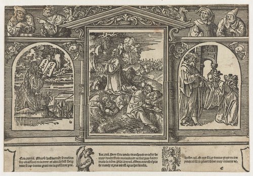 Christus op de Olijfberg, Mozes en Esther voor Ahasveros