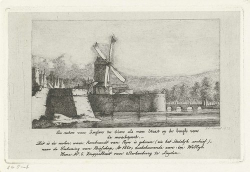 Gezicht op de vesten van Leiden