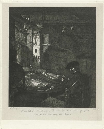 Koopman in zijn kantoor