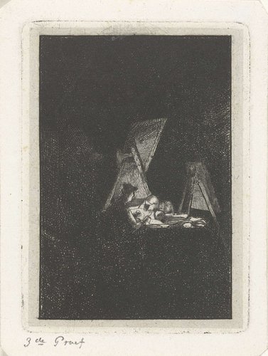 Kunstenaar in zijn atelier by Jacobus Ludovicus Cornet