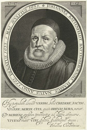 Portret van Luthers predikant Johan van Batteveld