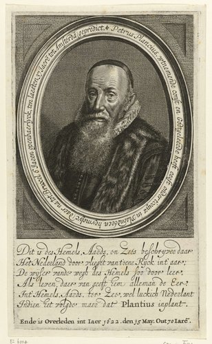 Portret van Petrus Plancius op 70-jarige leeftijd by anonymous; Willem Jacobsz Delff