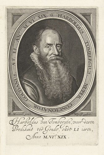 Portret van Harboldus Tombergius op 51-jarige leeftijd by Willem Jacobsz Delff